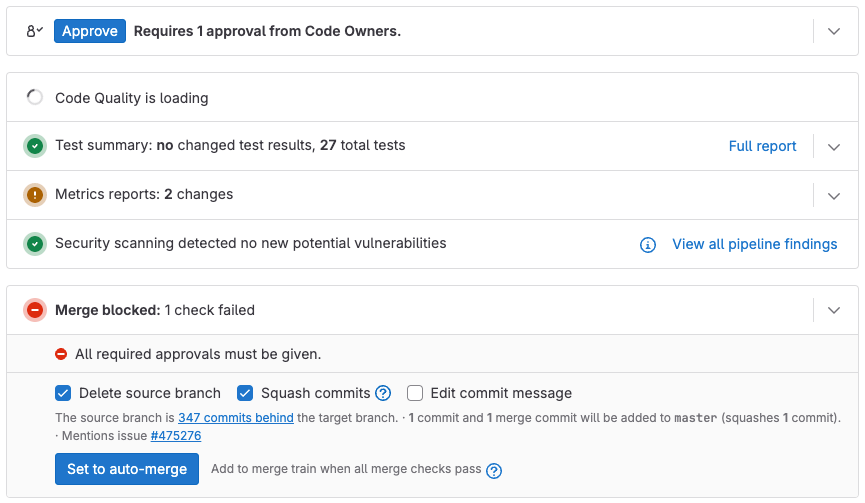 You can approve this merge request. It needs approval before it becomes mergeable.
